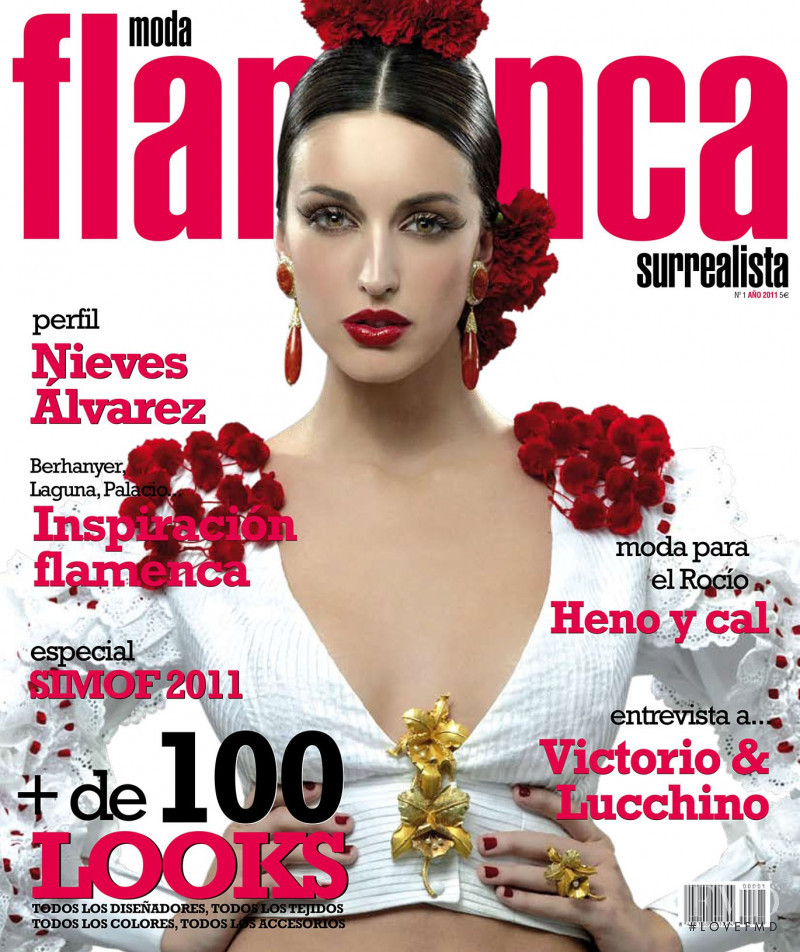 Noelia López featured on the Surrealista Moda Flamenca cover from February 2011