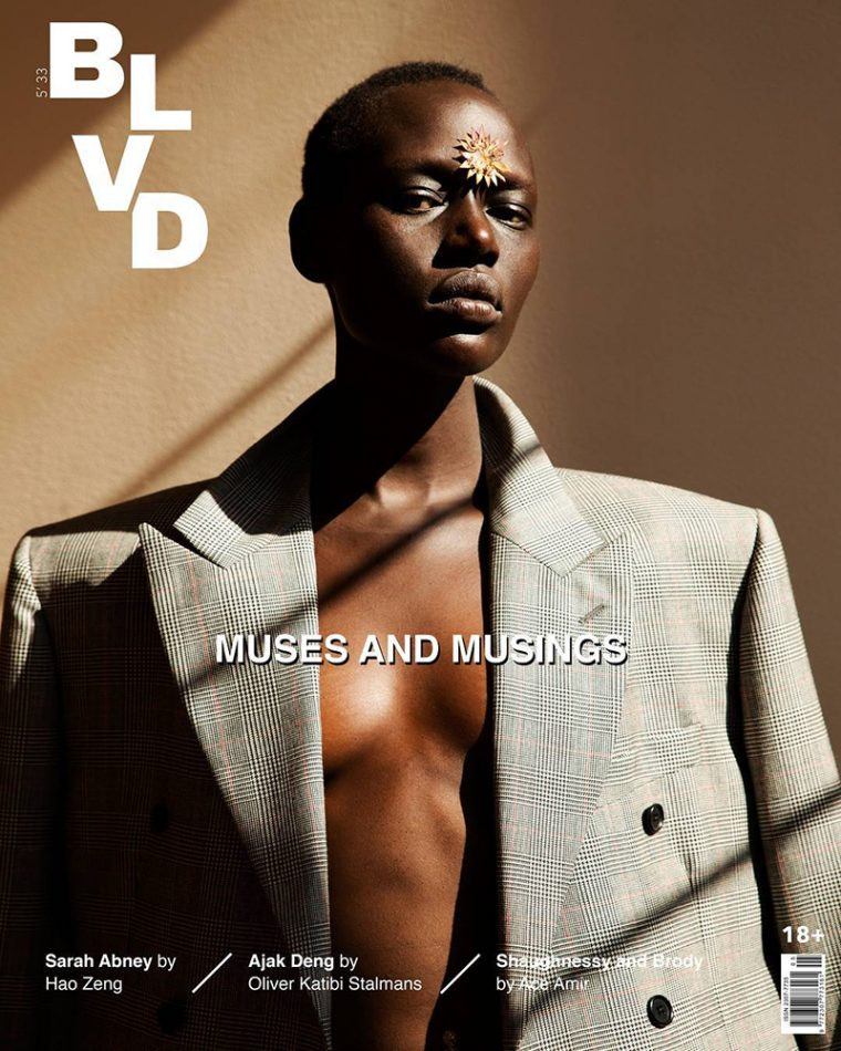 Ajak Deng featured on the BLVD cover from October 2017