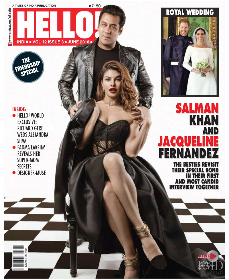 Salman Khan & Jacqueline Fernandez featured on the Hello! India cover from June 2018