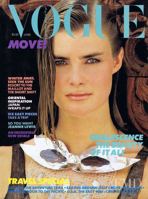 Kirsteen Price featured on the Vogue Australia cover from June 1984