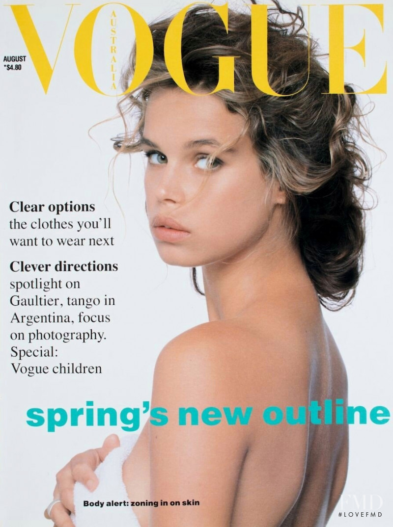 Robyn Mackintosh featured on the Vogue Australia cover from August 1989