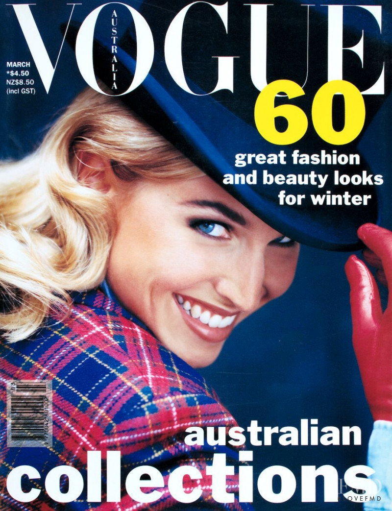  featured on the Vogue Australia cover from March 1992