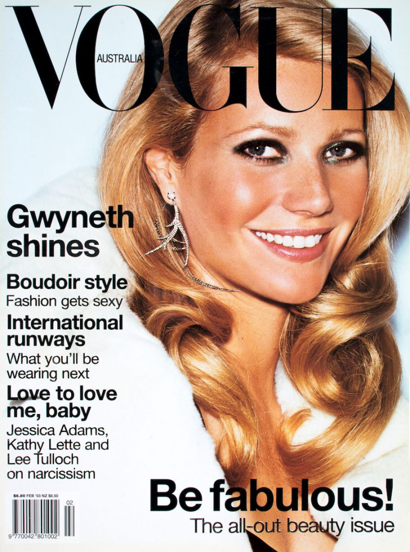 Gwyneth Paltrow featured on the Vogue Australia cover from February 2003