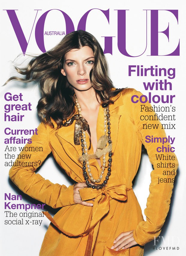 Luca Gadjus featured on the Vogue Australia cover from May 2005
