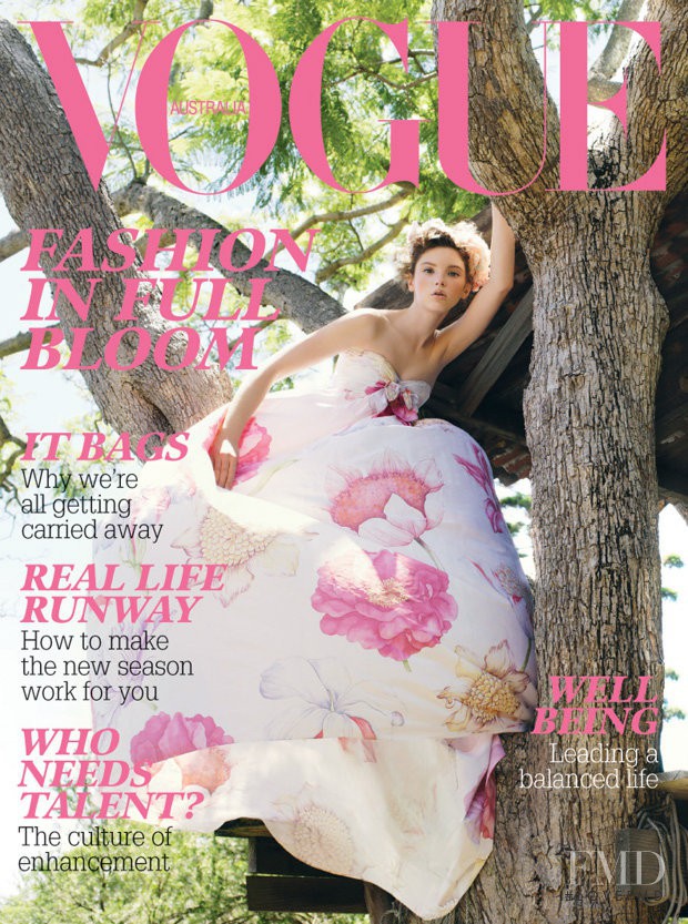 Katie Braatvedt featured on the Vogue Australia cover from April 2007