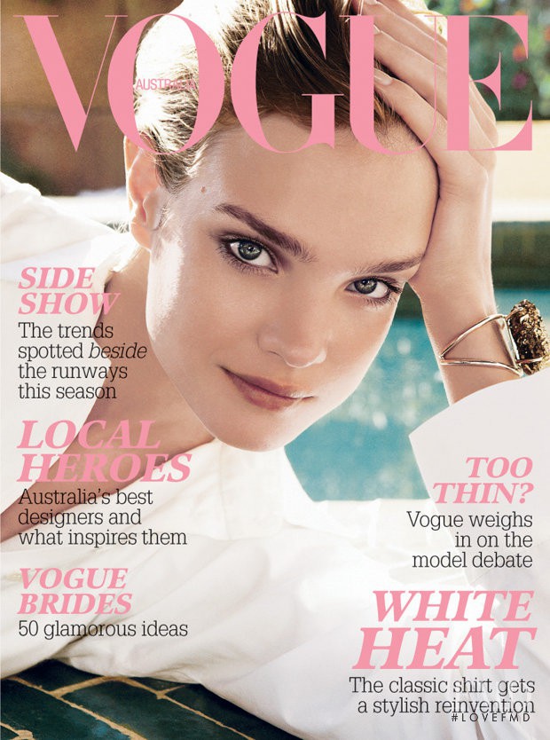 Catherine McNeil featured on the Vogue Australia cover from June 2007