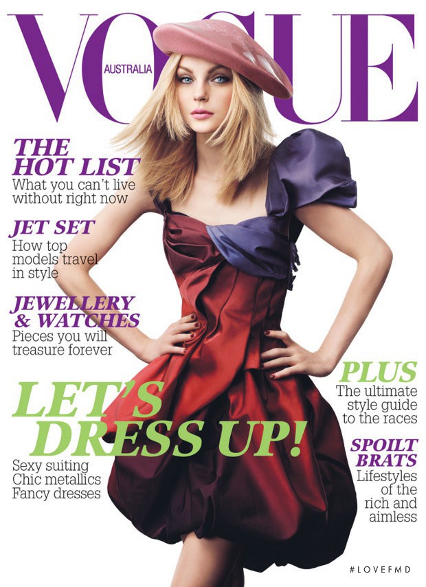Jessica Stam featured on the Vogue Australia cover from November 2007