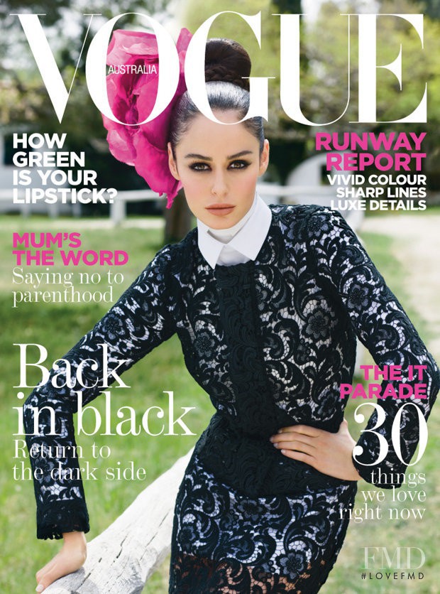 Nicole Trunfio featured on the Vogue Australia cover from August 2008
