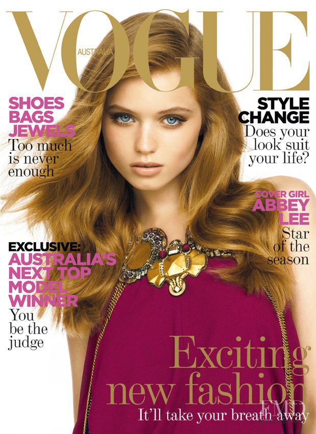 Abbey Lee Kershaw featured on the Vogue Australia cover from September 2008