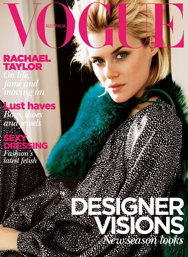 Rachael Taylor featured on the Vogue Australia cover from August 2011