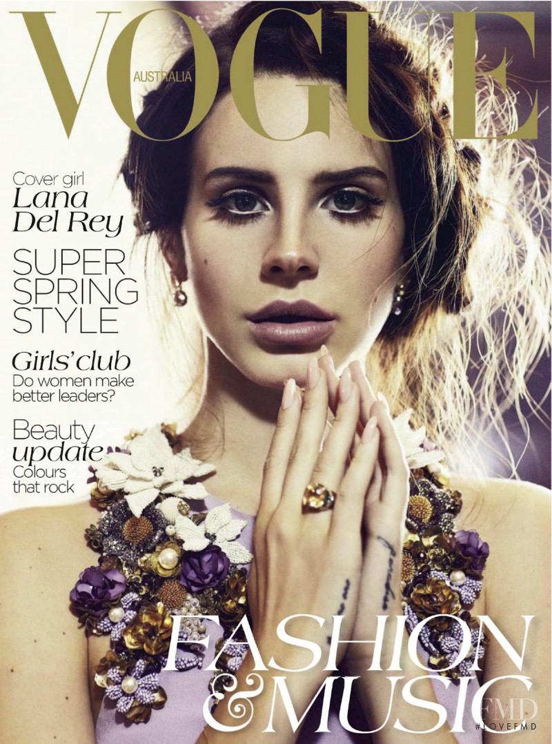 Lana Del Rey featured on the Vogue Australia cover from October 2012