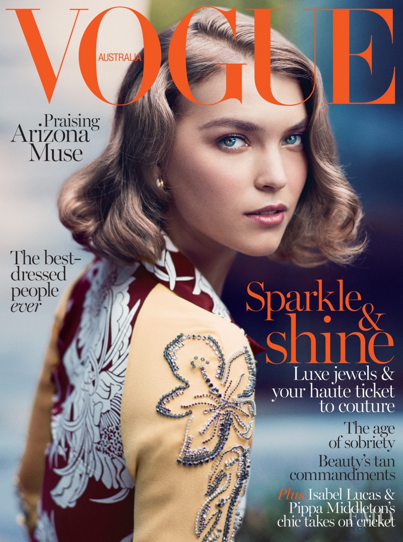 Arizona Muse featured on the Vogue Australia cover from December 2013