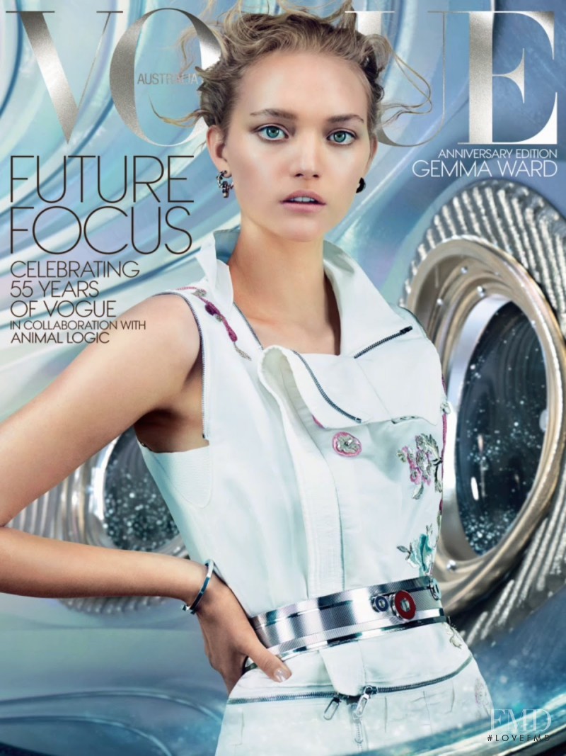 Gemma Ward featured on the Vogue Australia cover from December 2014