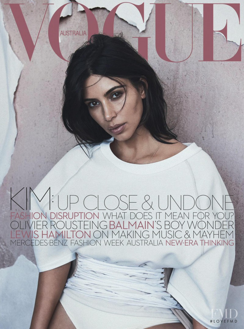 Kim Kardashian featured on the Vogue Australia cover from June 2016