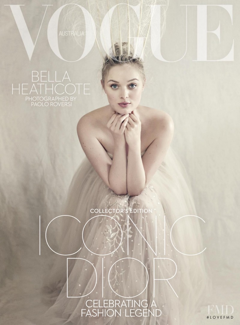 Bella Heathcote featured on the Vogue Australia cover from August 2017