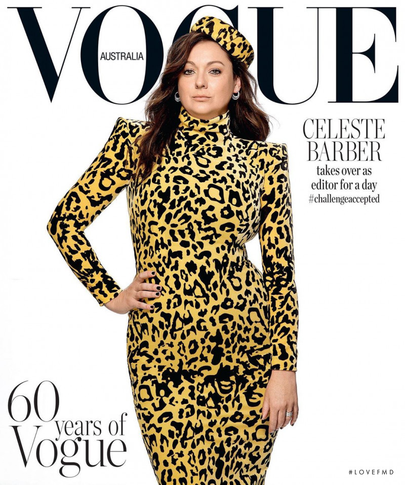 Celeste Barber  featured on the Vogue Australia cover from December 2019