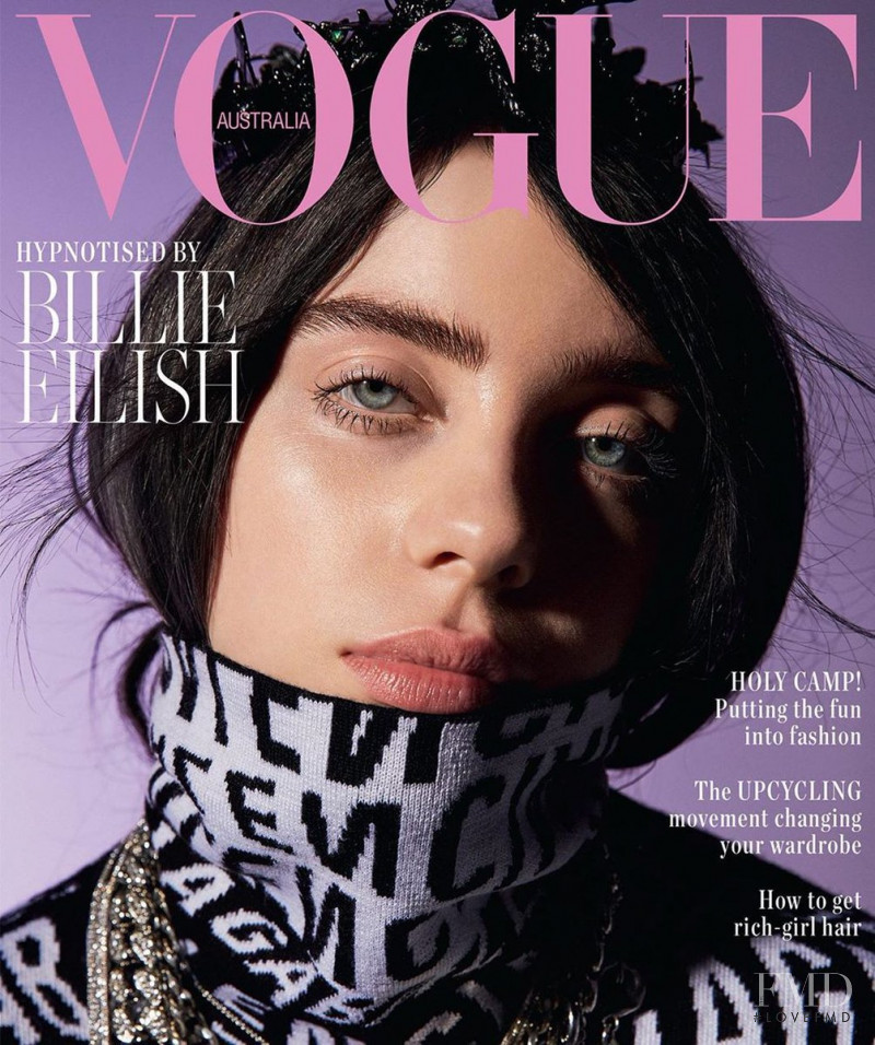Billie Eilish featured on the Vogue Australia cover from July 2019