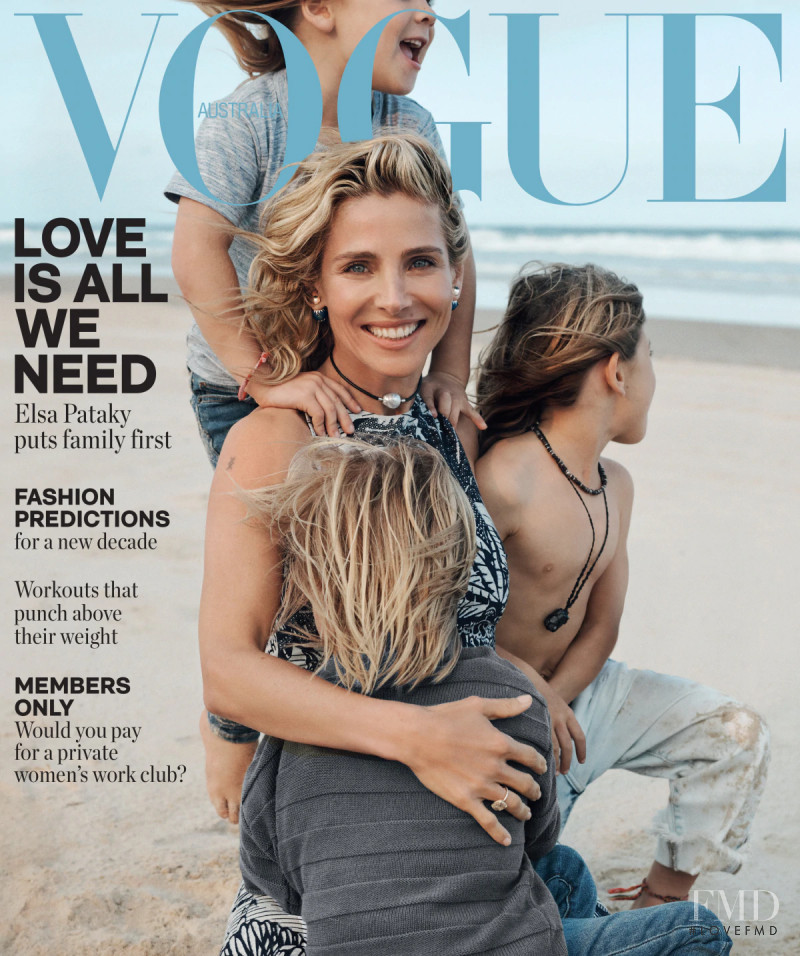 Elsa Pataky featured on the Vogue Australia cover from February 2020