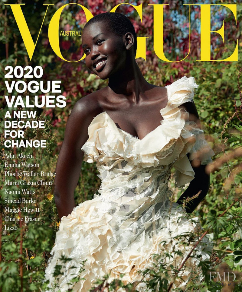 Adut Akech Bior featured on the Vogue Australia cover from January 2020