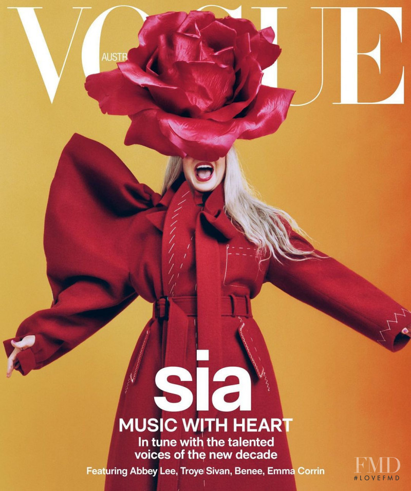 Sia featured on the Vogue Australia cover from October 2020