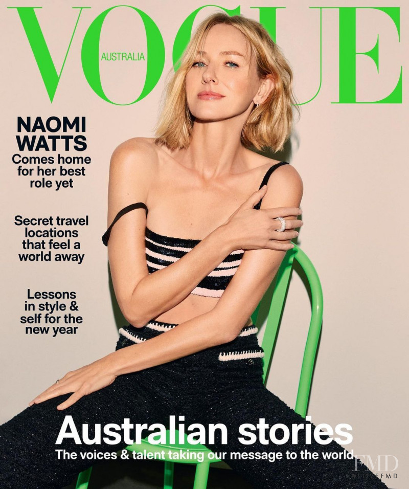 Naomi Watts featured on the Vogue Australia cover from January 2021