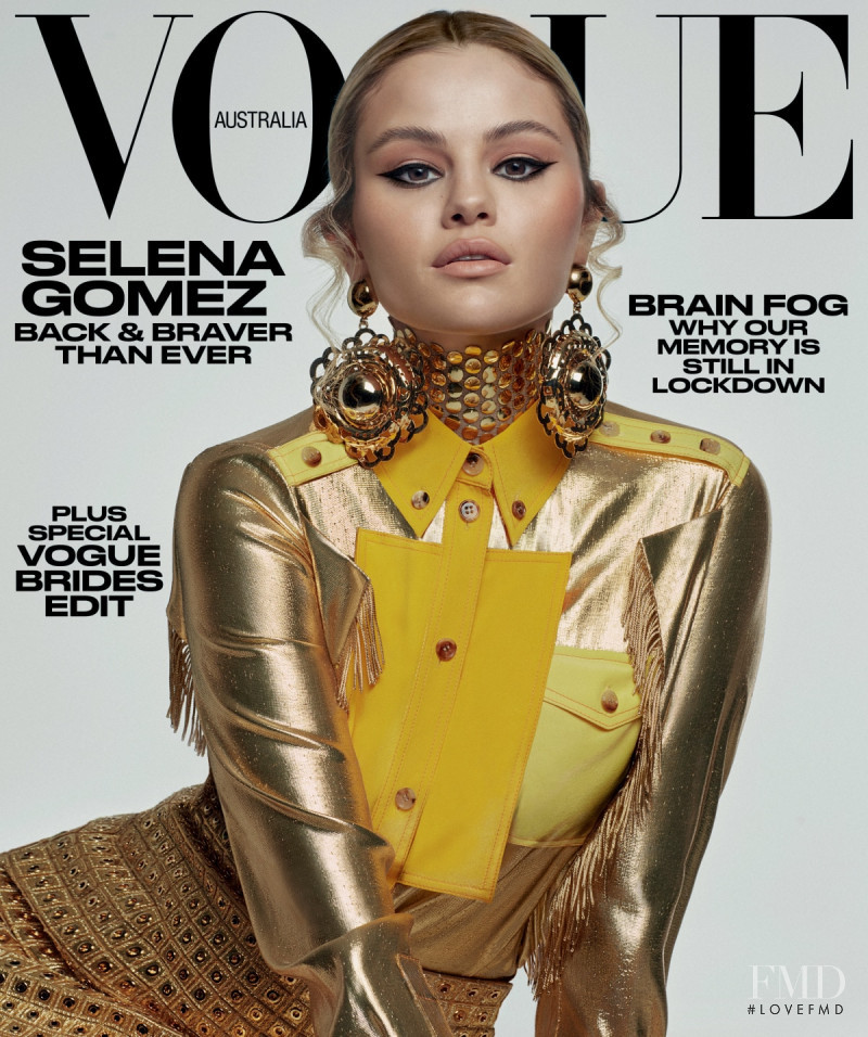 Selena Gomez featured on the Vogue Australia cover from July 2021
