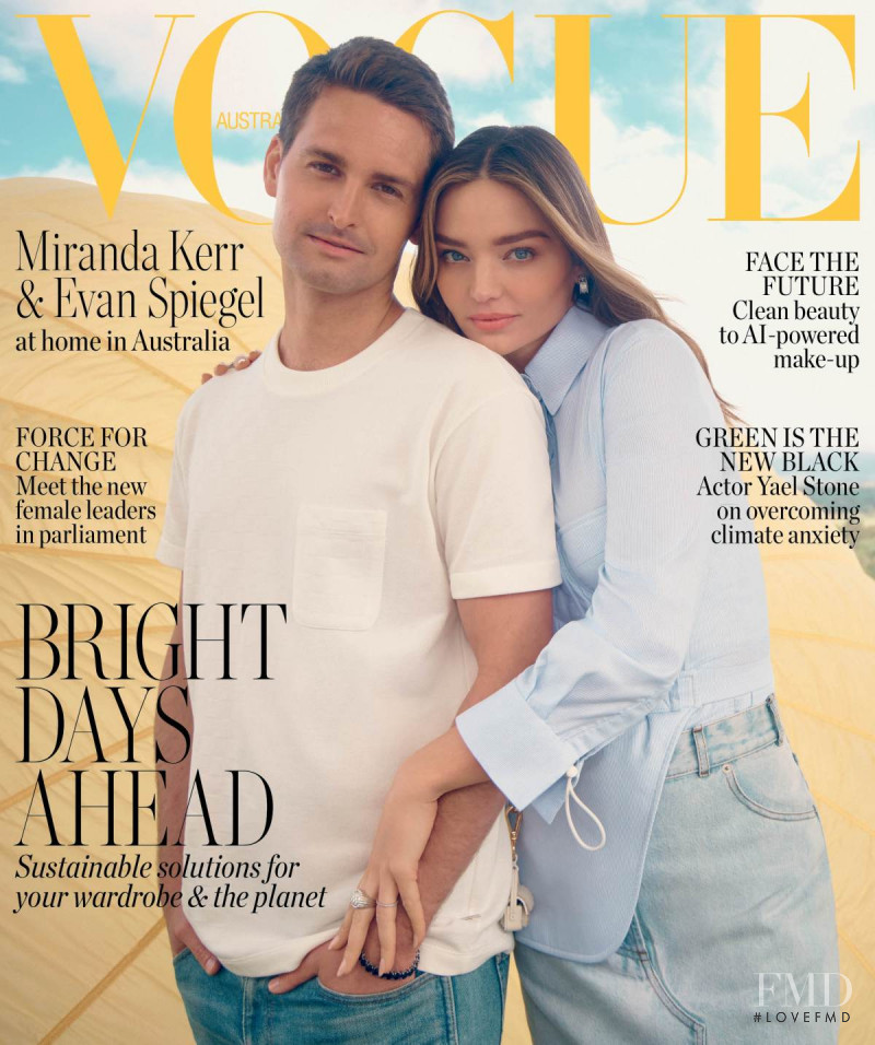 Miranda Kerr featured on the Vogue Australia cover from August 2022