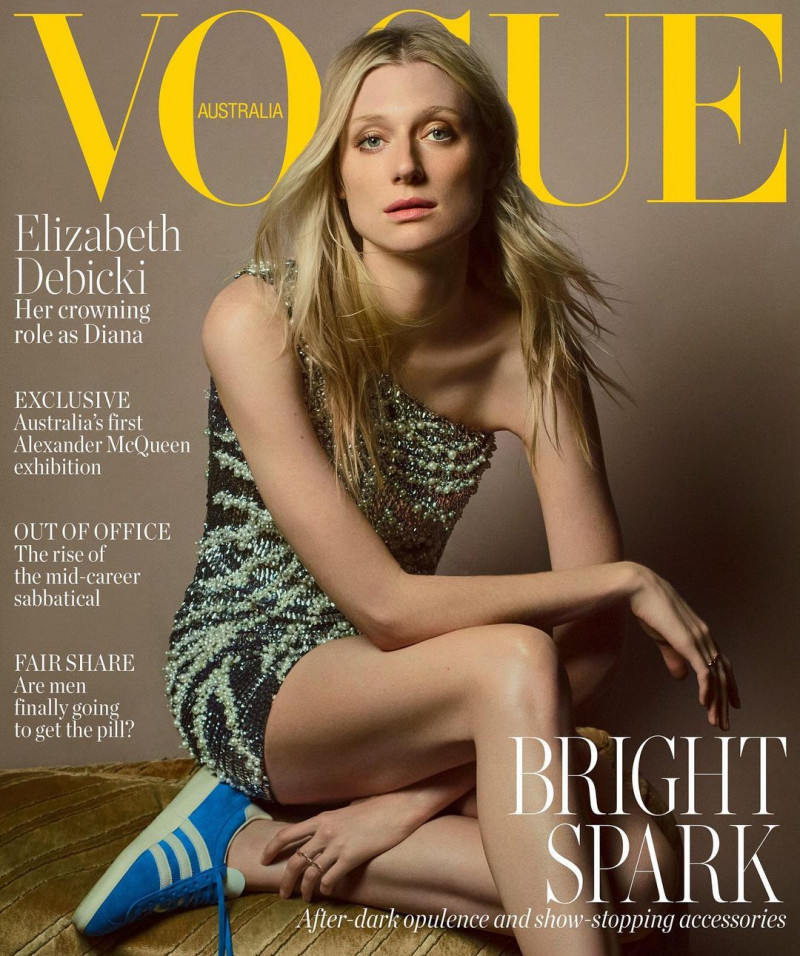 Elizabeth Debicki featured on the Vogue Australia cover from December 2022