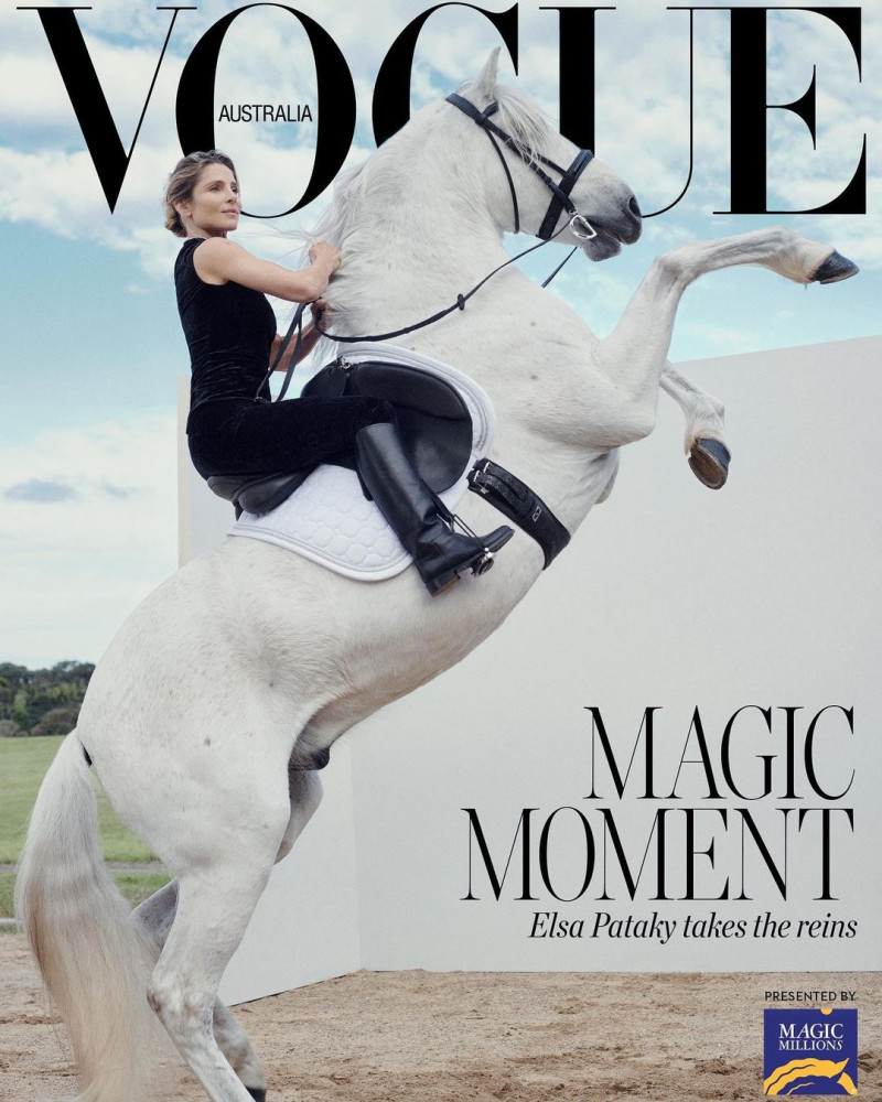Elsa Pataky featured on the Vogue Australia cover from December 2022