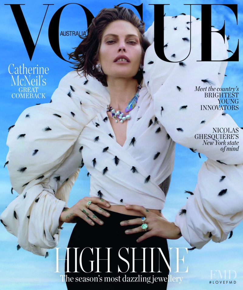 Catherine McNeil featured on the Vogue Australia cover from November 2022