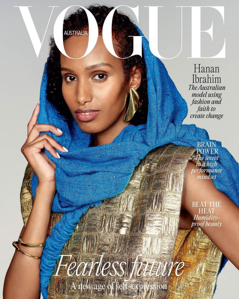 Hanan Ibrahim featured on the Vogue Australia cover from January 2023