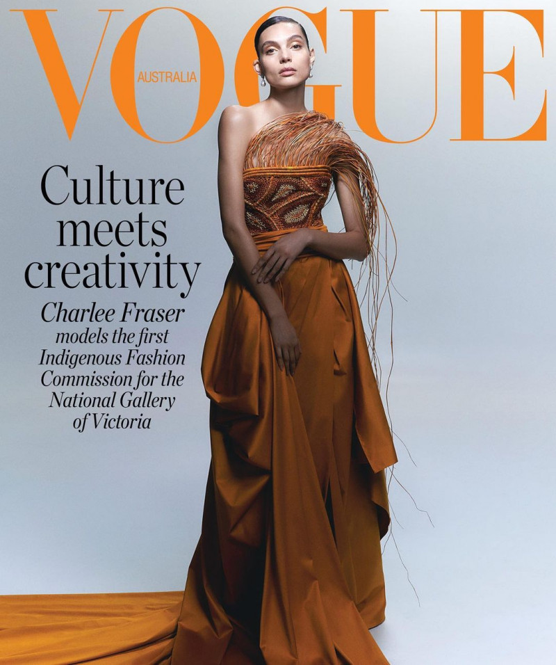 Charlee Fraser featured on the Vogue Australia cover from January 2023