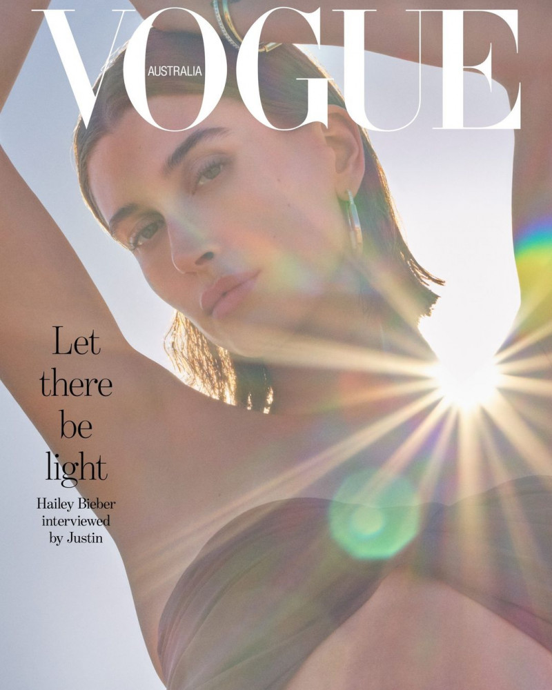 Hailey Baldwin Bieber featured on the Vogue Australia cover from March 2023