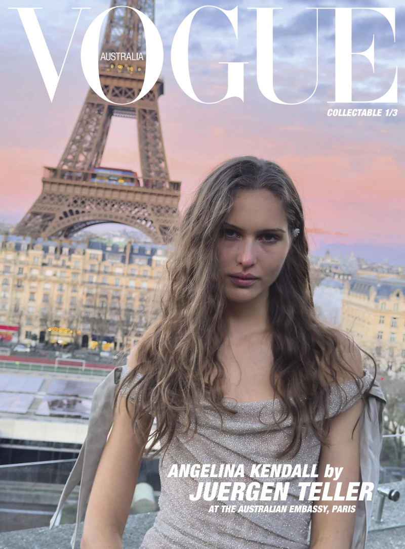 Angelina Kendall featured on the Vogue Australia cover from April 2024