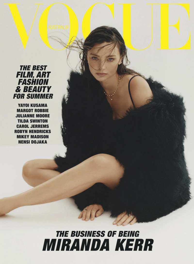 Miranda Kerr featured on the Vogue Australia cover from December 2024