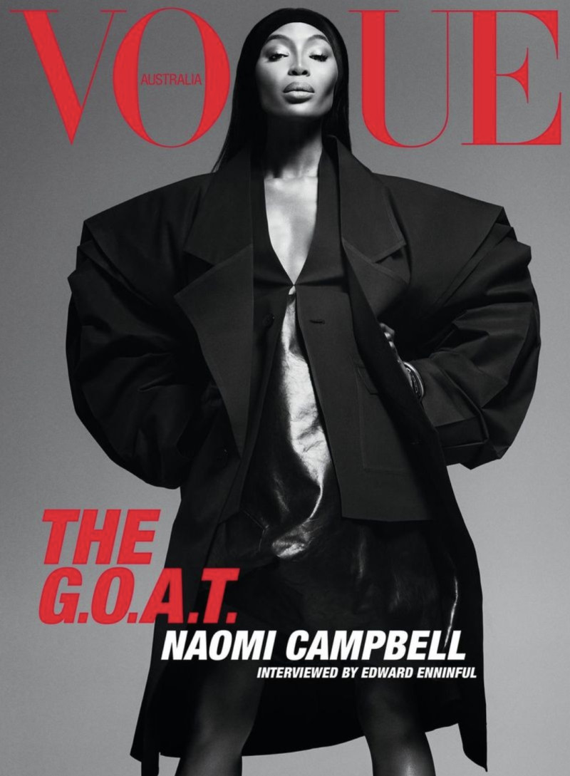 Naomi Campbell featured on the Vogue Australia cover from March 2024