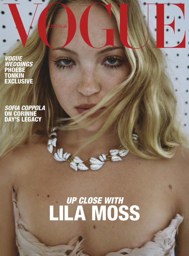 Lila Grace Moss featured on the Vogue Australia cover from June 2025