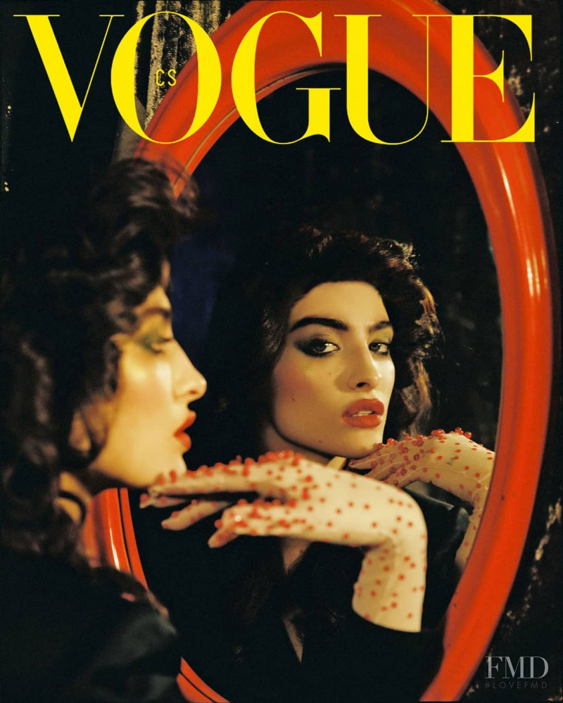 Lera Abova featured on the Vogue Czechoslovakia cover from December 2018