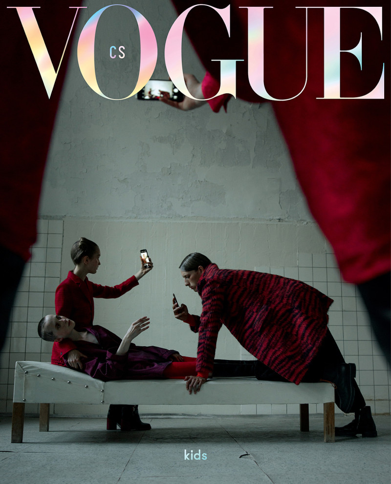 Olga Zapivokhina, Josef Ptacek featured on the Vogue Czechoslovakia cover from October 2018