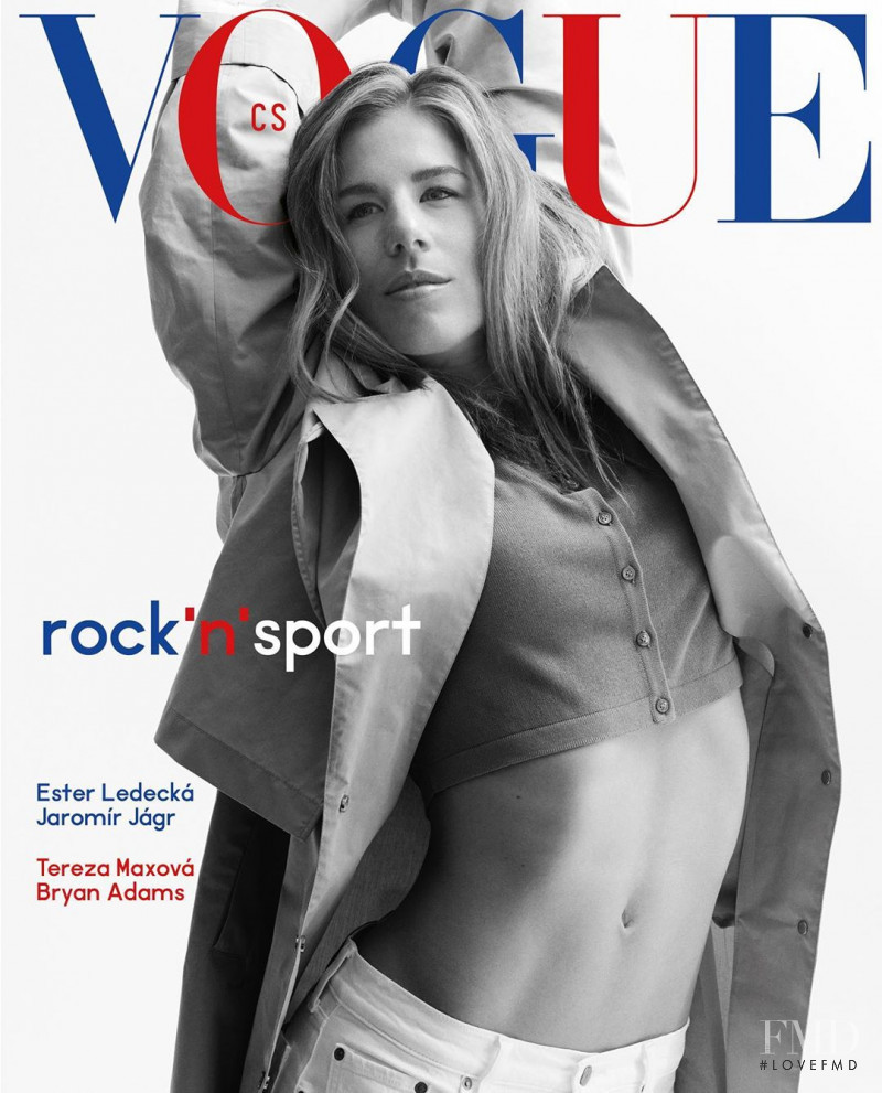 Ester Ledecka featured on the Vogue Czechoslovakia cover from August 2019
