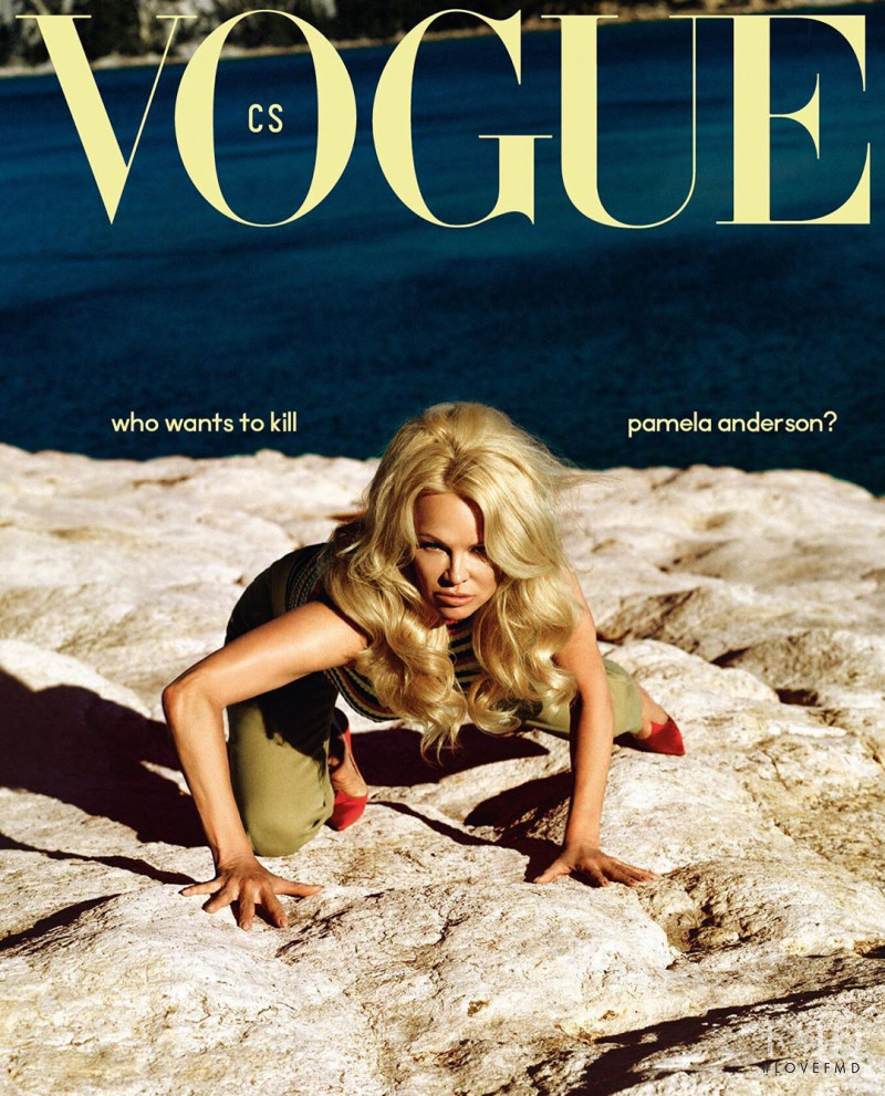 Pamela Anderson featured on the Vogue Czechoslovakia cover from June 2019