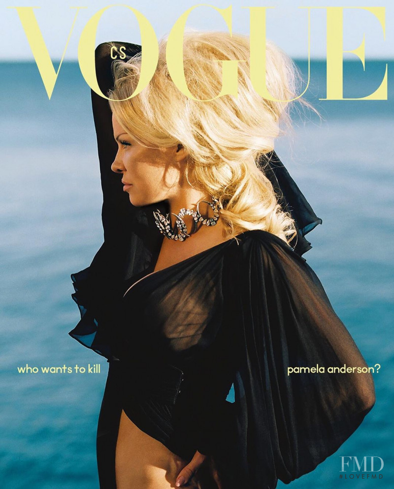 Pamela Anderson featured on the Vogue Czechoslovakia cover from June 2019