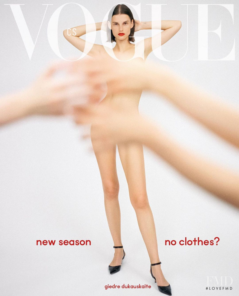 Giedre Dukauskaite featured on the Vogue Czechoslovakia cover from September 2019