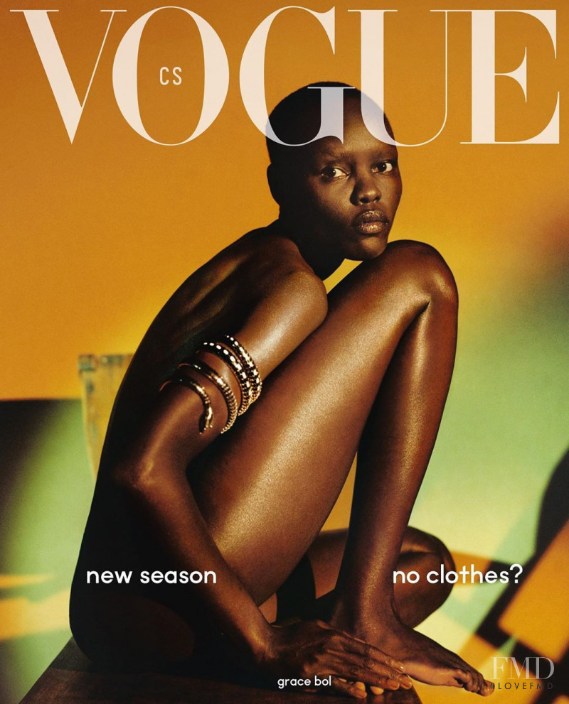 Grace Bol featured on the Vogue Czechoslovakia cover from September 2019