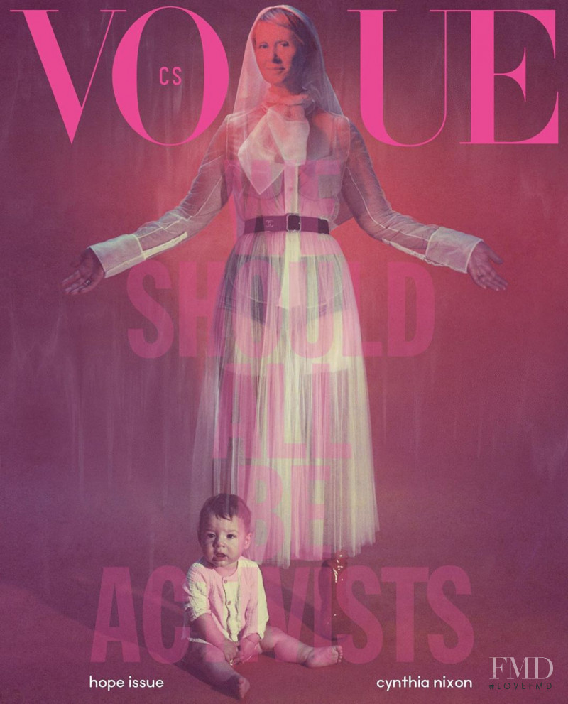 Cynthia Nixon featured on the Vogue Czechoslovakia cover from September 2020