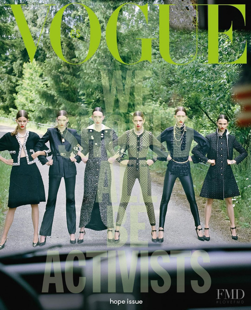 Eva Klimkova, Bara Podzimkova, Linda Novotna featured on the Vogue Czechoslovakia cover from September 2020