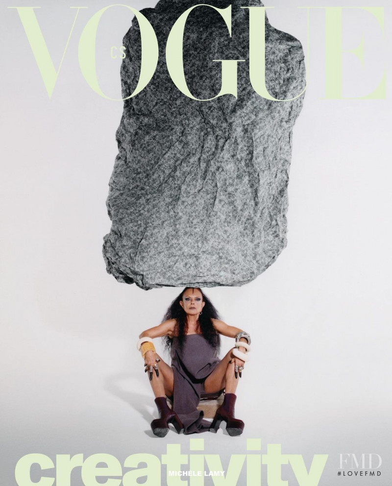 Michele Lamy featured on the Vogue Czechoslovakia cover from February 2021