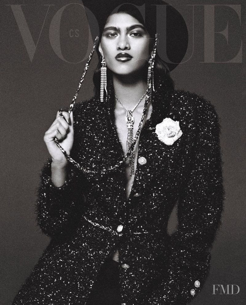 Ashley Radjarame featured on the Vogue Czechoslovakia cover from June 2022