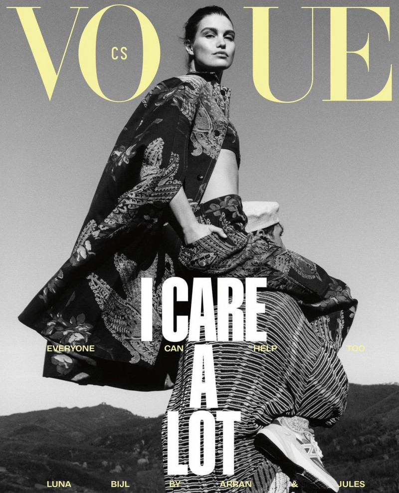 Luna Bijl featured on the Vogue Czechoslovakia cover from June 2023