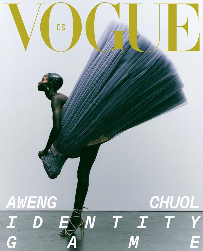 Aweng Chuol featured on the Vogue Czechoslovakia cover from March 2023